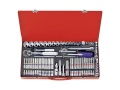 ZESTAW NASADEK / IMBUSÓW 1/4'' + 3/8'' 91cz. 4 - 22mm + CALOWE 5/32 - 1/2'' 6/12-kąt. Z AKCESORIAMI King Tony 5092CR
