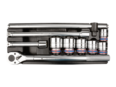 ZESTAW 10 CZ. NASADKI 3/4" 12-KĄT. KRÓTKIE 33 - 50MM Z AKCESORIAMI, WKŁAD DO SKRZYNKI 87408 King Tony 9-6010MR