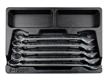 ZESTAW KLUCZY PŁASKO-OCZKOWYCH 5cz. 27 - 32mm, WKŁAD DO WÓZKA King Tony 9-1205MR