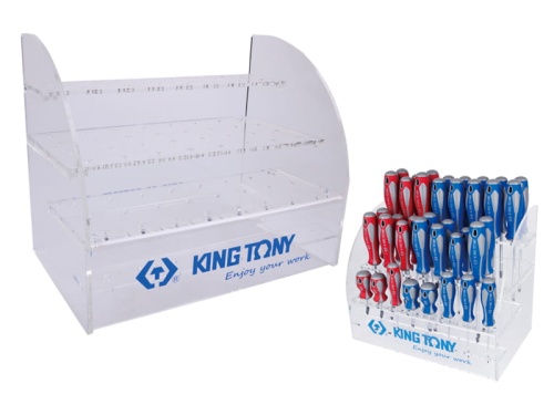 STOJAK EKSPOZYCYJNY Z PLEXI DO WKRĘTAKÓW King Tony