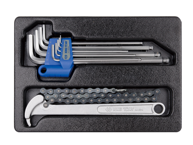 ZESTAW IMBUSÓW 9 szt. 1120 HEX Z KULKĄ DŁUGIE 1,5 - 10mm, + KLUCZ DO FILTRA OLEJU 3204, DO WÓZKA King Tony 9-20110MR