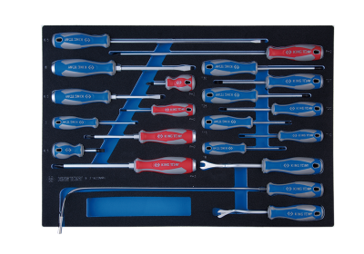 ZESTAW WKRĘTAKÓW 20 cz. KRZYŻAK + PŁASKIE, WKŁAD Z PIANKI, DO WÓZKA King Tony 9-31920MRV