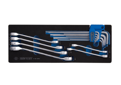 Zestaw kluczy do przewodów hamulcowych i imbusów calowych 15 cz., wkład EVA do wózka King Tony 9-90135SRV