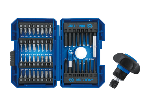 Zestaw bitów 1/4" z mini grzechotką 49 elementów King Tony 1048MR