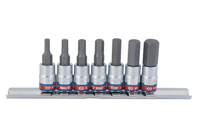 ZESTAW NASADEK 1/4" Z IMBUSEM 7 szt., 2035 H 1/8" - H 3/8" King Tony 2127SR
