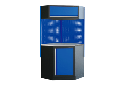 ZESTAW NAROŻNIKOWY DO MEBLI WARSZTATOWYCH Z BLATEM DREWNIANYM (NIEBIESKI) King Tony 87D11X06A-KB
