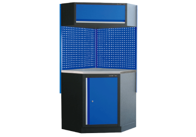 ZESTAW NAROŻNIKOWY DO MEBLI WARSZTATOWYCH Z BLATEM STALOWYM (NIEBIESKI) King Tony 87D11X06SA-KB