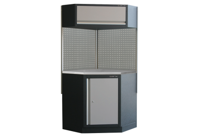 ZESTAW NAROŻNIKOWY DO MEBLI WARSZTATOWYCH Z BLATEM STALOWYM (SZARY) King Tony 87D11X06SA-KG