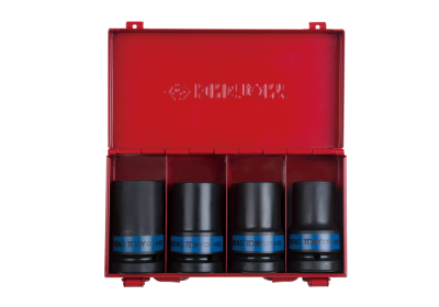 ZESTAW NASADEK UDAROWYCH 1" 4cz. DŁUGIE 6-kąt. 27 - 33mm, KASETA King Tony 8404MP