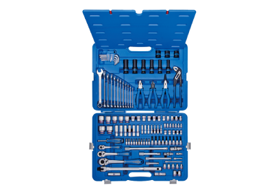 ZESTAW NASADEK 1/4"+3/8"+1/2" 119cz. 4 -32mm 6-kąt. Z AKCESORIAMI, CHROM+NARZĘDZIA UNIWERSALNE W WALIZCE PLAST. King Tony 9519MR50