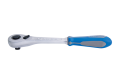 GRZECHOTKA Z PRZYCISKIEM 1/2" 90 ZĘBÓW 250mm CHROM, UCHWYT GUMOWY King Tony 4773-10GS