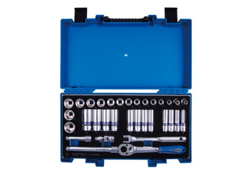 ZESTAW NARZĘDZI 3/8" NASADKI 6-KĄT. 7-24 MM 33 CZ. King Tony 3533MRV