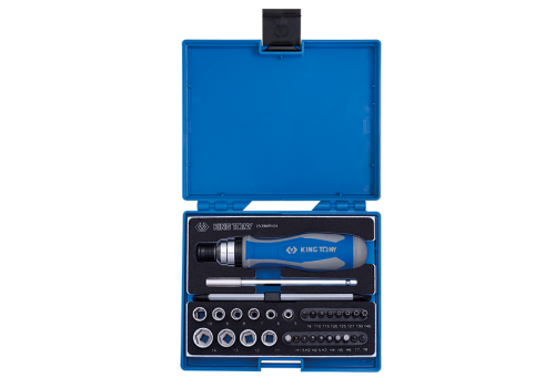 ZESTAW NARZĘDZI 1/4" Z WKRĘTAKIEM, 39 cz. King Tony 2539MRV04