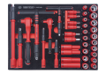 ZESTAW NARZĘDZI IZOLOWANYCH VDE 1/4" i 3/8" 38 części. WKŁAD EVA DO WÓZKA King Tony 9-55VE01MRV