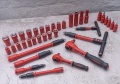 ZESTAW NARZĘDZI IZOLOWANYCH VDE 1/4" i 3/8" 38 części. WKŁAD EVA DO WÓZKA King Tony 9-55VE01MRV