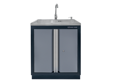 SZAFKA DWUSKRZYDŁOWA NISKA ZE ZLEWEM SZARA King Tony 87D11-19A-KG