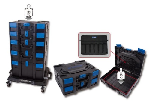 ZESTAW MODUŁOWYCH SKRZYNEK NARZĘDZIOWYCH KING TONY NA PLATOFRMIE King Tony 87405Z1