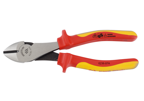 SZCZYPCE TNĄCE BOCZNE WZMOCNIONE, IZOLOWANE, 180mm King Tony 6236-07A