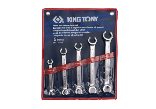 ZESTAW KLUCZY CALOWYCH DO PRZEWODÓW HAMULCOWYCH 5cz. 5/16"-7/8" King Tony 1305SR