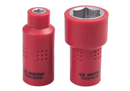 NASADKA KRÓTKA IZOLOWANA 1/4" 13mm x 41mm. 6-kąt. King Tony 2335VE13M