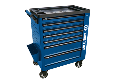 WÓZEK WARSZTATOWY 7 SZUFLAD Z SZAFKĄ BOCZNĄ SZARY King Tony 87G38-7BA-G