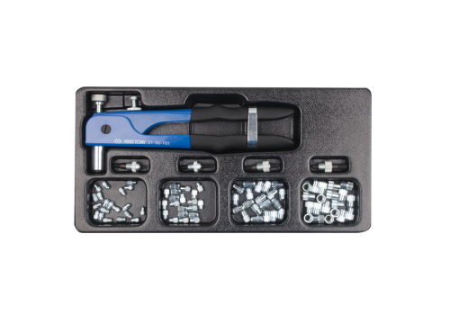 NITOWNICA RĘCZNA DO NITONAKRĘTEK M4 - M8, Z ZESTWEM NITONAKRĘTEK King Tony 21-30-10MR