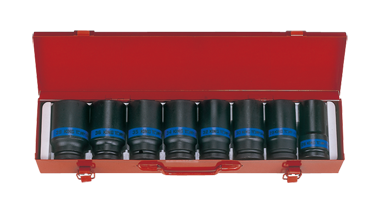 ZESTAW NASADEK UDAROWYCH 3/4'' 8cz. DŁUGIE 6-kąt. 26 - 38mm King Tony 6410MP