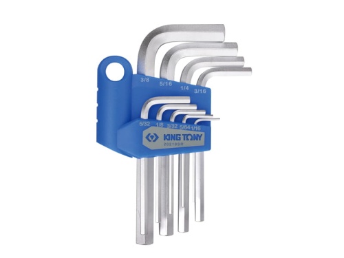ZESTAW IMBUSÓW  9 szt.  1145S  -  HEX  1/16" – 3/8" King Tony 20219SR
