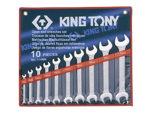 ZESTAW KLUCZY PŁASKICH 10cz. 6 - 28mm King Tony 1110MR