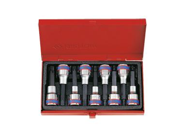 ZESTAW NASADEK Z KOŃCÓWKĄ TORX 1/2'' 9 cz. DŁUGIE T20 - T60 King Tony 4119PR