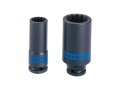 NASADKA DŁUGA UDAROWA CIENKOŚCIENNA 1/2'' 27mm x 80mm, 12-kąt King Tony 493027M