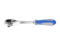 GRZECHOTKA Z NASADKĄ 12-kąt 19mm 1/2'' 32 ZĘBY 250mm UCHWYT GUMOWY King Tony 4767-10G