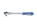 GRZECHOTKA 3/8'' Z RUCHOMĄ GŁOWICĄ 72 ZĘBY, Z PRZYCISKIEM, 235mm, UCHWYT GUMOWY King Tony 3752-09G