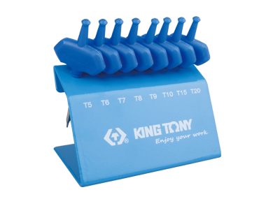 ZESTAW IMBUSÓW Z UCHWYTEM "T" 8szt. 1153A TORX T5 - T20, STOJAK King Tony 23308PR