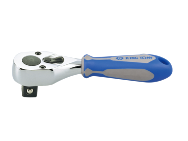 GRZECHOTKA MINI 1/2'' 64 ZĘBY 120mm UCHWYT GUMOWY King Tony 4760-05G