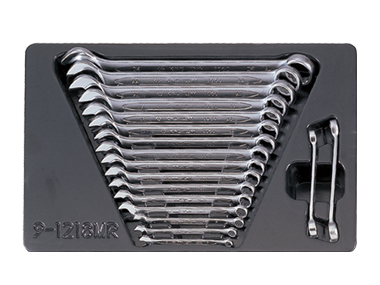 ZESTAW KLUCZY PŁASKO-OCZKOWYCH 18cz. 6 - 24mm, KLUCZE DO PRZEWODÓW HAMULCOWYCH 8 - 11mm, WKŁAD DO WÓZKA King Tony 9-1218MR