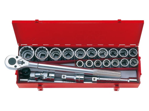 ZESTAW NASADEK 3/4'' 23cz. KRÓTKIE 12-kąt. 21 - 50mm Z AKCESORIAMI King Tony 6023MR