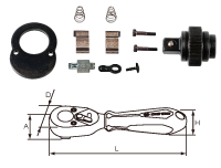 ZESTAW NAPRAWCZY DO GRZECHOTKI 276A King Tony 276ADK
