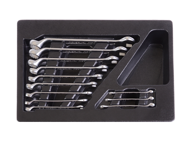 ZESTAW KLUCZY PŁASKO-OCZKOWYCH ODGIĘTYCH 12cz. 6 - 22mm, WKŁAD DO WÓZKA King Tony 9-1272MR