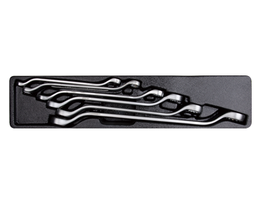 ZESTAW KLUCZY OCZKOWYCH ODGIĘTYCH 45° 6cz. 8 - 24mm, WKŁAD DO SKRZYNKI 87402 King Tony 9-1606MR01