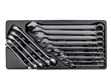 ZESTAW 14cz. - KLUCZE PŁASKIE + KLUCZE DO PRZEWODÓW HAMULCOWYCH, WKŁAD DO WÓZKA King Tony 9-90114MR