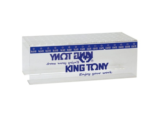STOJAK EKSPOZYCYJNY Z PLEXI DO 96 szt. WKRĘTAKÓW King Tony