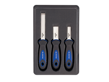 ZESTAW SKROBAKÓW WĄSKICH ZE STALI NIERDZEWNEJ, 3 SZT. King Tony 9CJ033