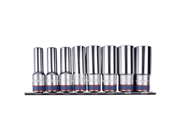 ZESTAW NASADEK 1/2'' 8cz. DŁUGIE 6-kąt. 12 - 23mm King Tony 4308MR10