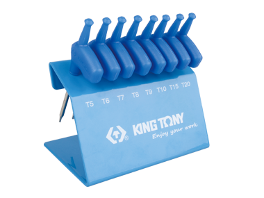 ZESTAW IMBUSÓW Z UCHWYTEM "L" 8szt. 1163A - TORX T5 - T20, STOJAK King Tony 24308PR