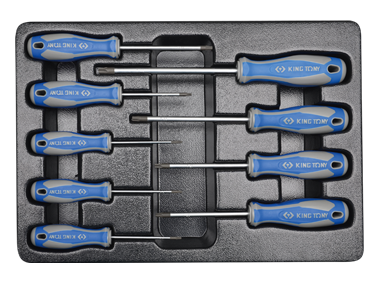 ZESTAW WKRĘTAKÓW 9 cz. TORX 1427 T8 - T40, NA WYTŁOCZCE DO WÓZKA King Tony 9-31909PR
