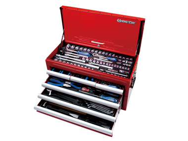 SKRZYNKA WARSZTATOWA 87411-6B Z ZESTAWEM NARZĘDZI 219cz. King Tony 911-000CR