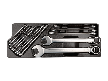 ZESTAW KLUCZY PŁASKO-OCZKOWYCH 15 CZ. 8 - 32MM, WKŁAD DO SKRZYNKI 87408 King Tony 9-1215MR03