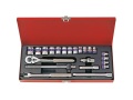 ZESTAW NASADEK 3/8'' 23cz. KRÓTKIE 6-kąt. 6 - 22mm Z AKCESORIAMI King Tony 3523MR