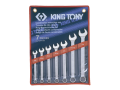 ZESTAW KLUCZY PŁASKO-OCZKOWYCH 7cz. CALOWE 3/8 - 3/4'' King Tony 1207SR